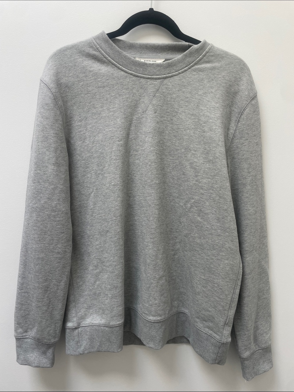 Everlane Off-Duty Tailored Crew Sweatshirt Heathered Grey Size Medium